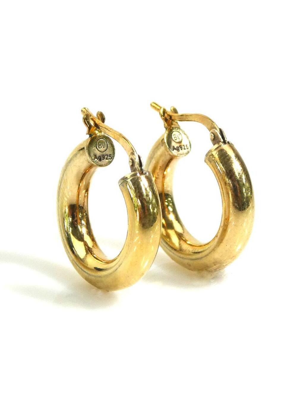 Auth Bottegaveneta Pierce Earrings Gold #302666B24B